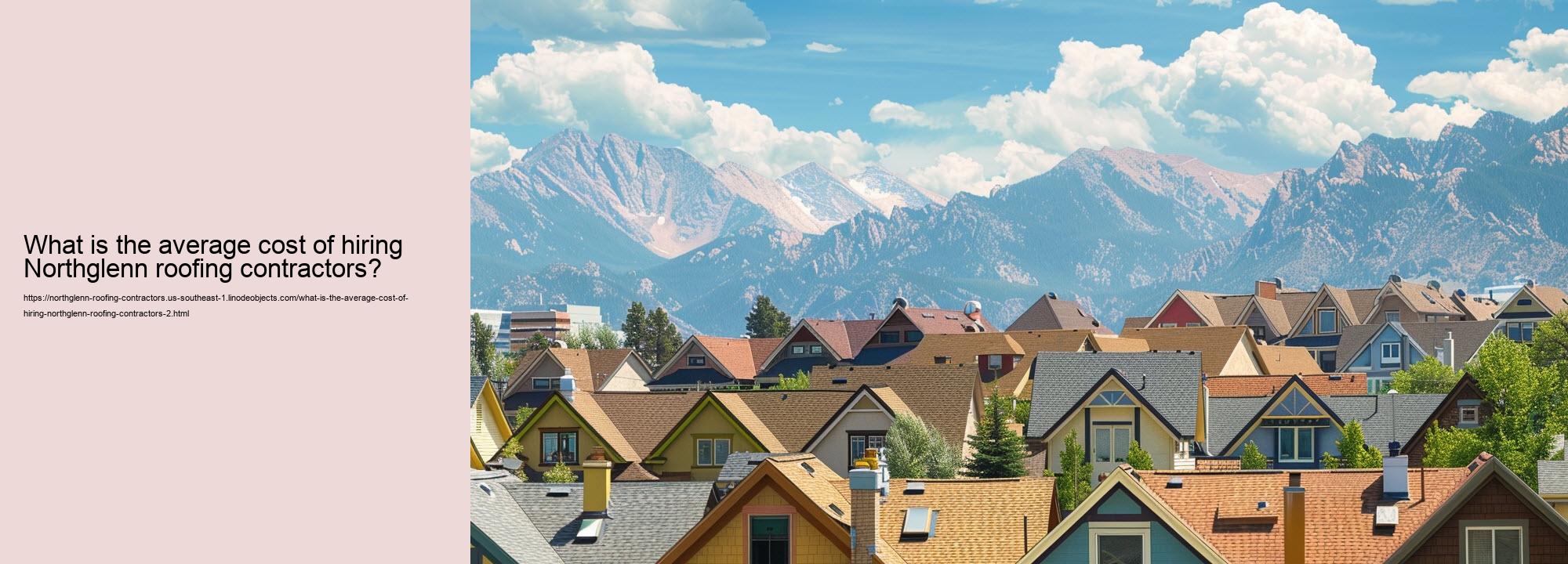 What is the average cost of hiring Northglenn roofing contractors?